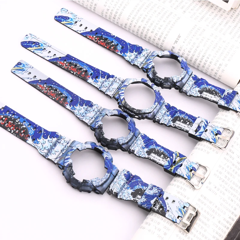 Watch Accessories Resin camo strap for Casio G-SHOCK GA110 BA110 GMA GA2100 DW5600 5610 16MM men and women watch strap