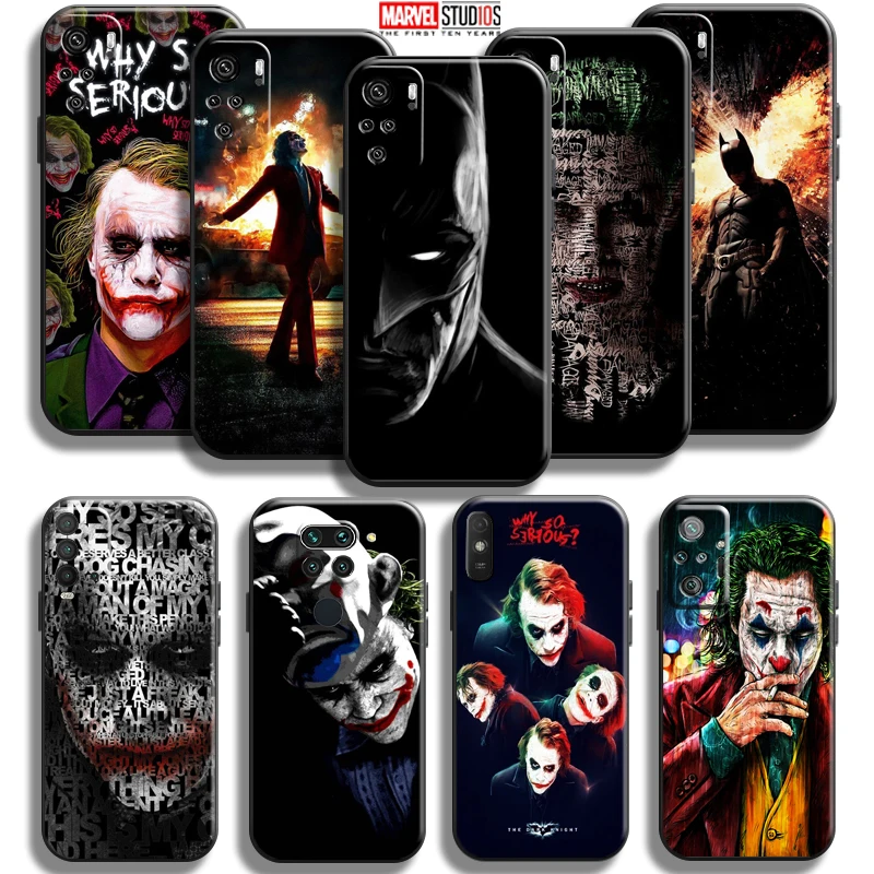

Marvel Bat-Man Joker Clown Phone Case For Xiaomi Redmi Note 10 10S 10T 10 9T 9S 9 Pro Max 5G Redmi 10 9 9T 9A 9C Silicone Cover