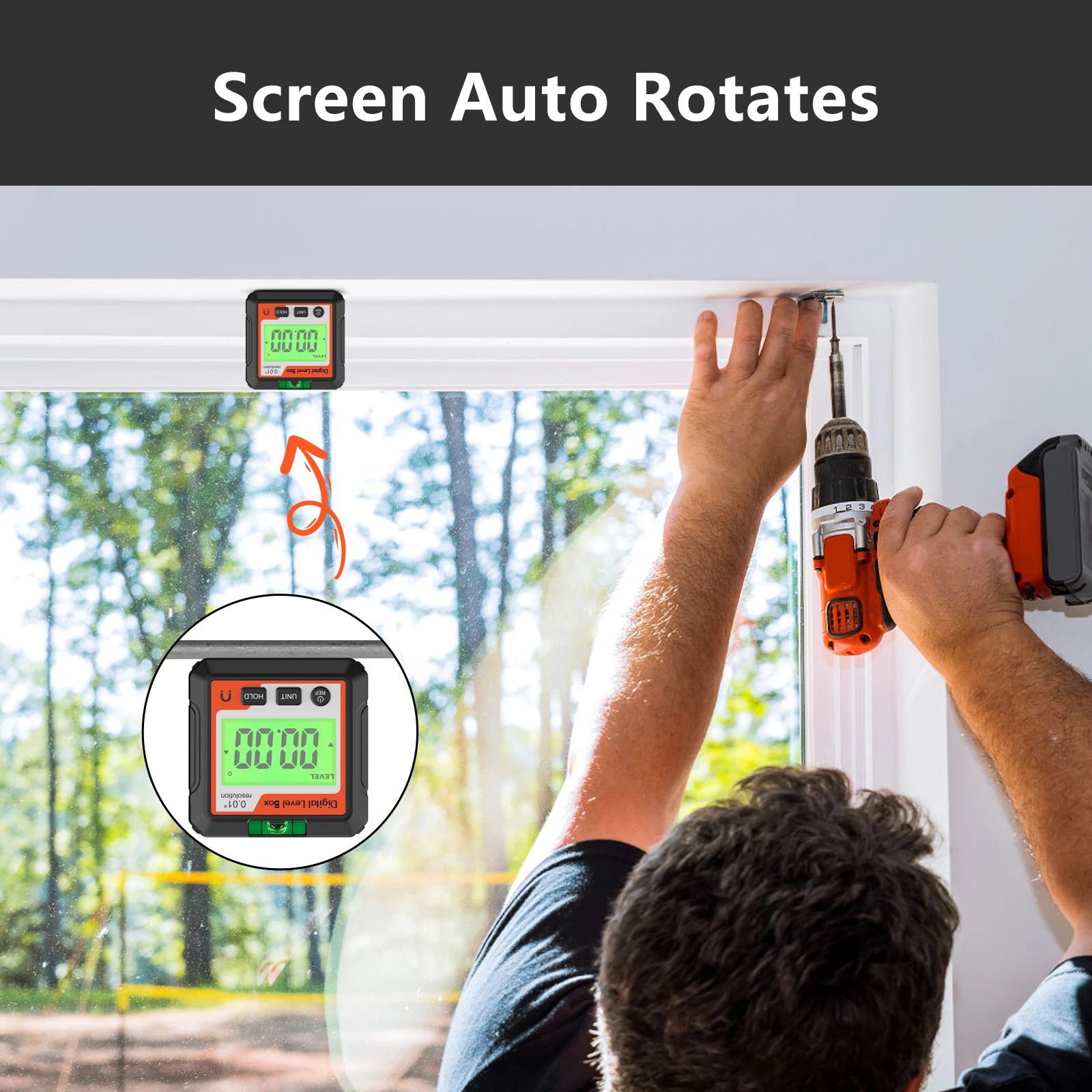 Цифровой электронный уровень и угломер магнитное основание ЖК-дисплей подсветка