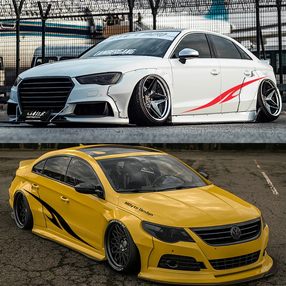 2 шт. гоночная спортивная наклейка на боковую дверь автомобиля авто виниловые