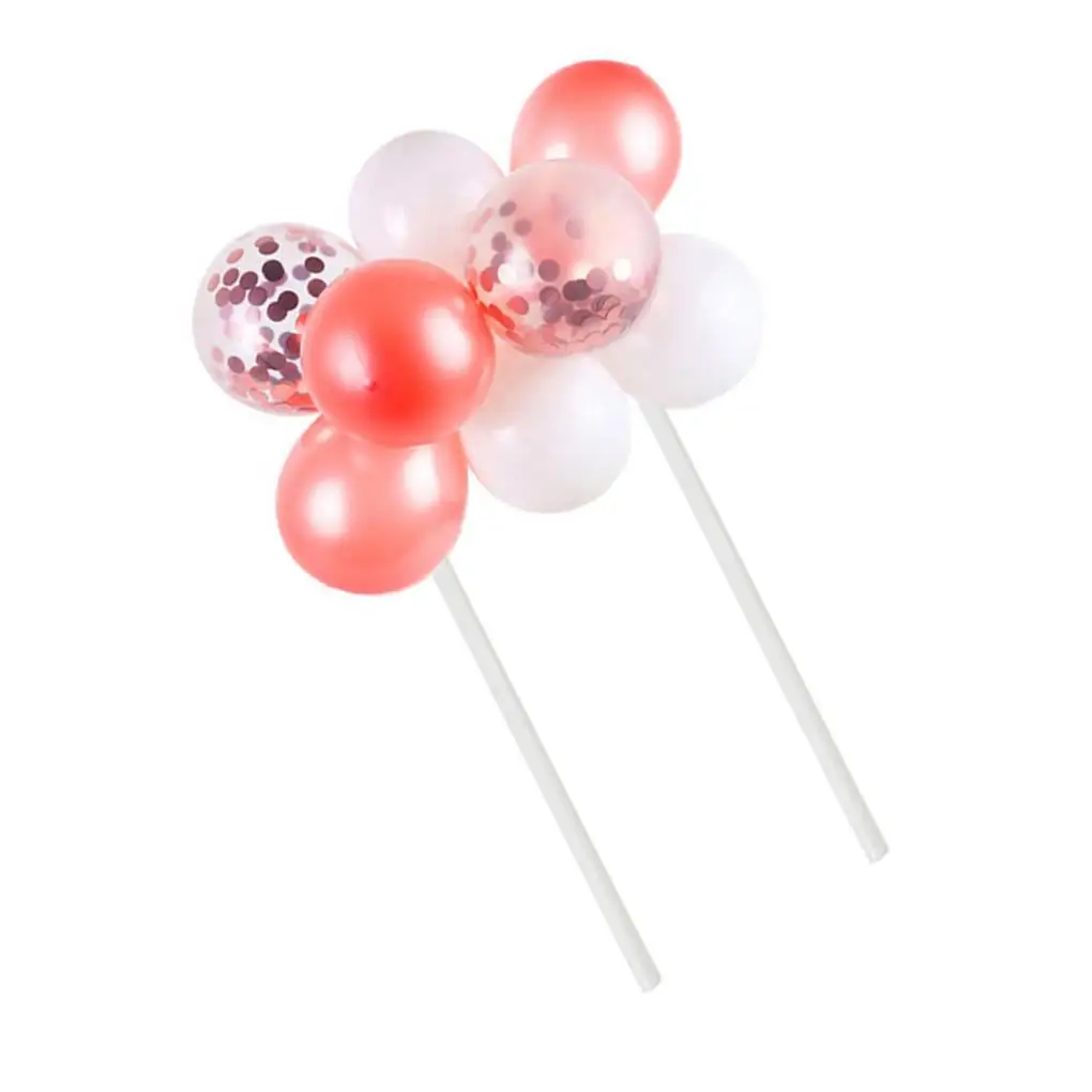 

15pcs Confetti Balloon Cake Topper Happy Birthday DIY Mini Balloon Wedding Child Adult Birthday Baby Shower Party Decoration