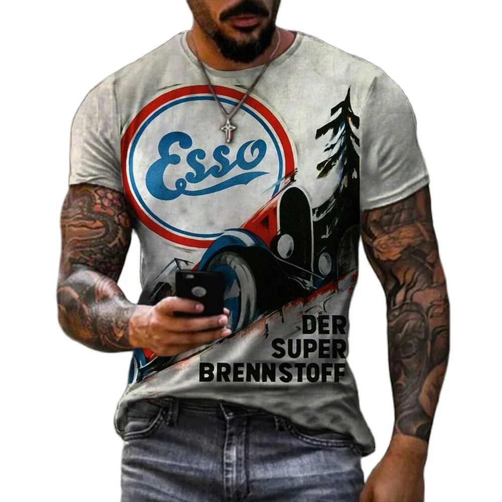

2022 Summer Mens T-shirt Oversized Vintage Tshirt Short Sleeve New Tshirts Fashion Harajuku Ethnic Letters Print 3D Men Clothing