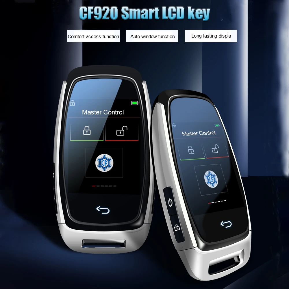 

English Korean CF920 For All Keyless Button Start Universal Keyless Entry Automatic Door Lock Modified Smart Car LCD Key