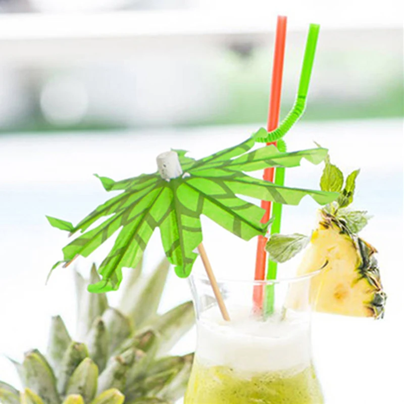 Тропические Кокосовые Пальмы Бумажные Зонтики-медиаторы 10/20/50 Шт. Топперы Для