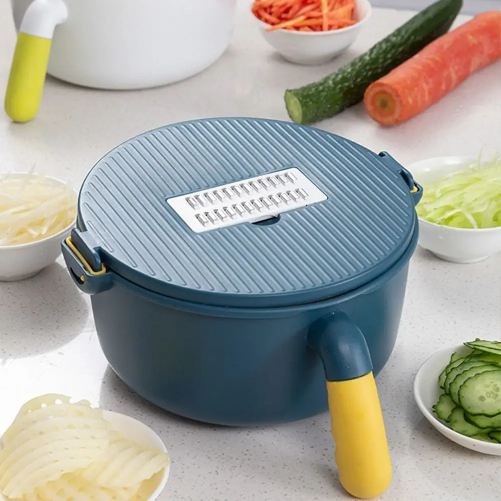 

Multi-Function Vegetable Chopper Drain Basket Kit Salad Carrots Potatoes Manually Cut Shred Grater Kitchen Vegetable Cutter Tool
