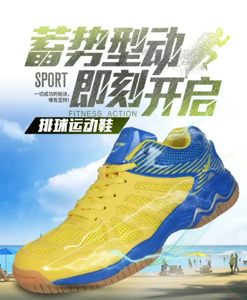

Professional Volleyball Shoes Men's Shoes Women's Shoes Sports Shoes Microfiber Surface MD Bottom Non-slip Light