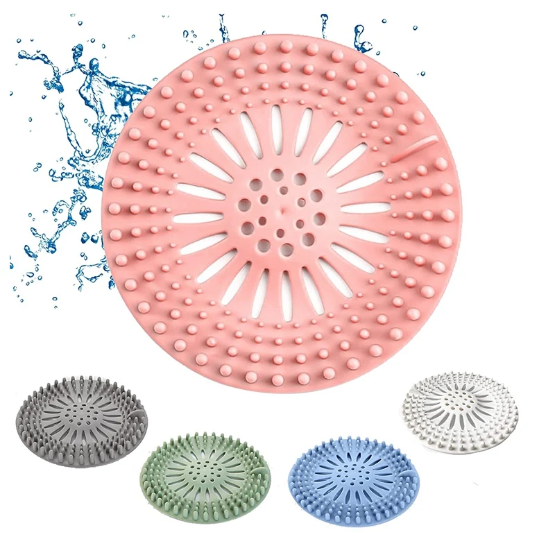 

5 Packs Shower Drain Hair Catcher, Hair Catcher Shower Drain, Shower Drain Covers Silicone,Hair Drain Catcher For Shower