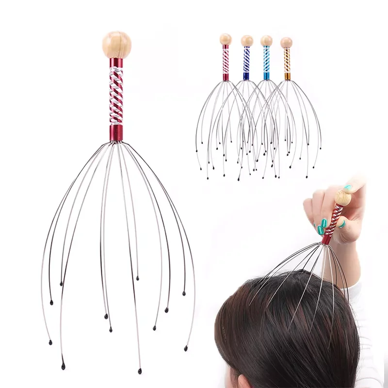 

NEW2023 Relax Massager Healing Neck Claw Massage Anti-stress Pain Relief Octopus Scalp Relax Spa Headache Stimulate Blood Circul