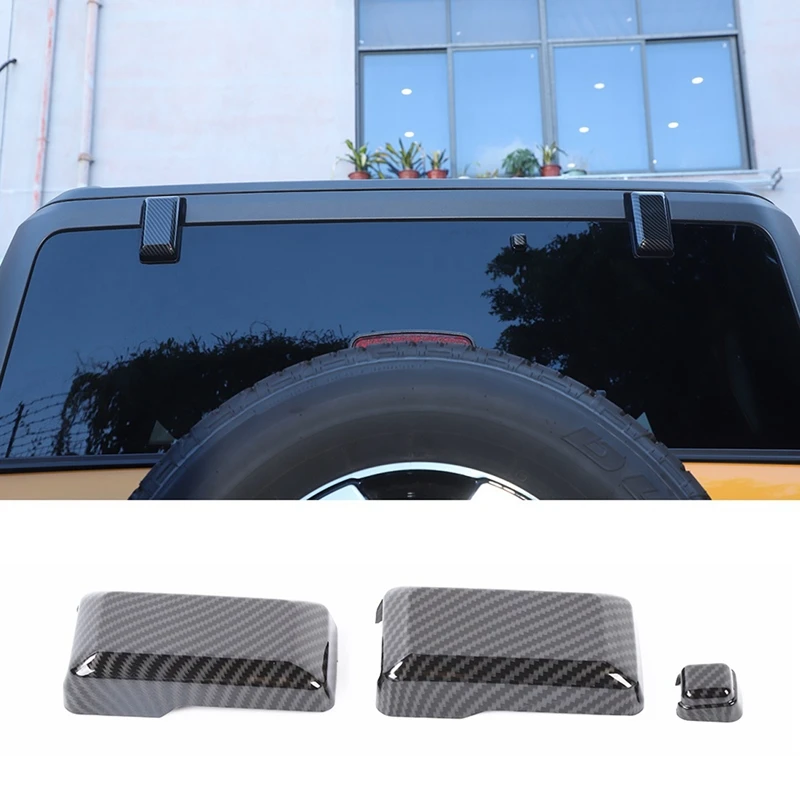 

Tailgate Glass Hinge Cover Trim Protective Decoration Interior Accessories For Ford Bronco 2021 2022, ABS