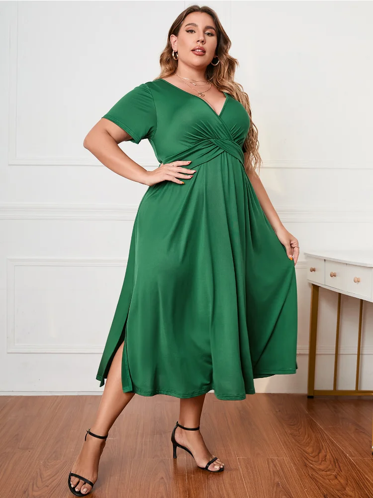Large size women's dress new explosive fashion loose long skirt women plus size women clothing  vestidos