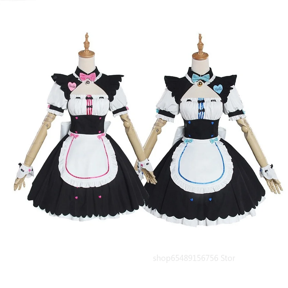 

Anime Nekopara Chocolate Vanilla Cosplay Costume Maid Dress Cat Neko Girl Women Suit Halloween Christmas Carnival Party Outfits