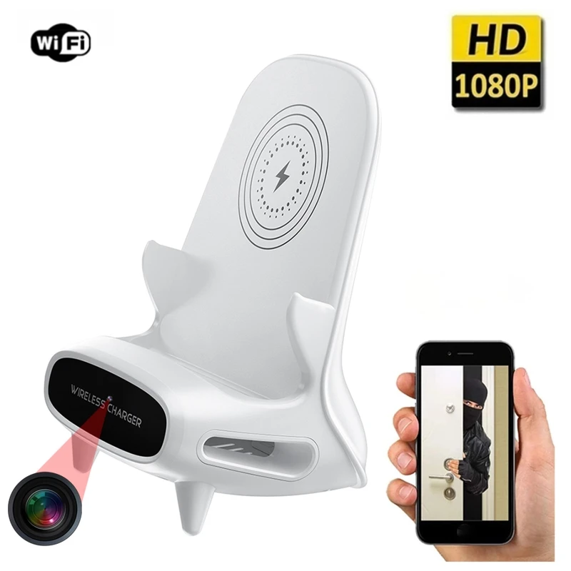 

Multifunctional Wireless Charger Camera Motion Detection & Smart Reminder 1080P WiFi Cam with Motion Detection Alert