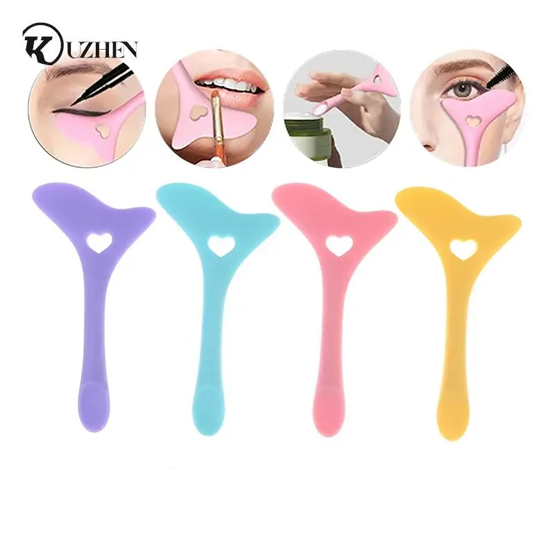New Silicone Eyeliner Stencils Wing Tips Marscara Drawing Lipstick Wearing Aid Face Cream Mask Applicator Makeup Tool Resusable