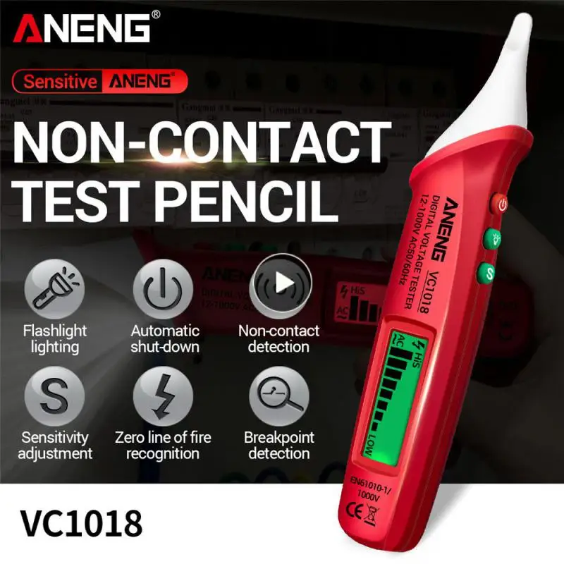 

ANENG VC1018 Electric Sensor Tester Pen Digital Intelligent AC Voltage Meter 1000V Voltmeter Buzzer Detector For Electric Tool