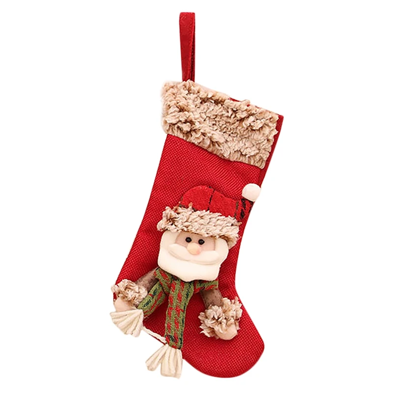

Christmas Stocking Santa Claus Candy Sock Gift Bag Xmas Tree Hanging Decor Bag