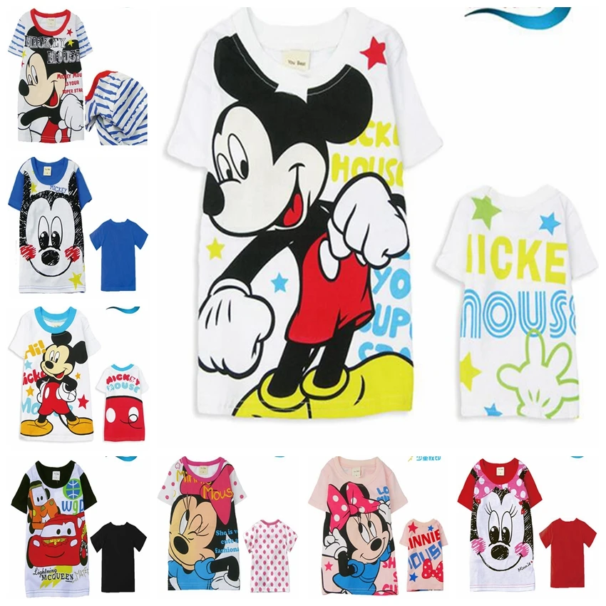

Disney Mickey Mouse Tshirt Boys For Baby Boy Summer Girls Shirts Children Kids Clothes Cartoon Donald Duck Short Sleeve T Shirts