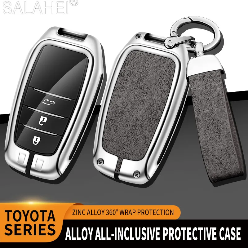 

Car Remote Key Fob Case Cover Shell Bag For Toyota Corolla Prius CHR Camry RAV4 Altis Land Cruiser Prado Keychain Accessories