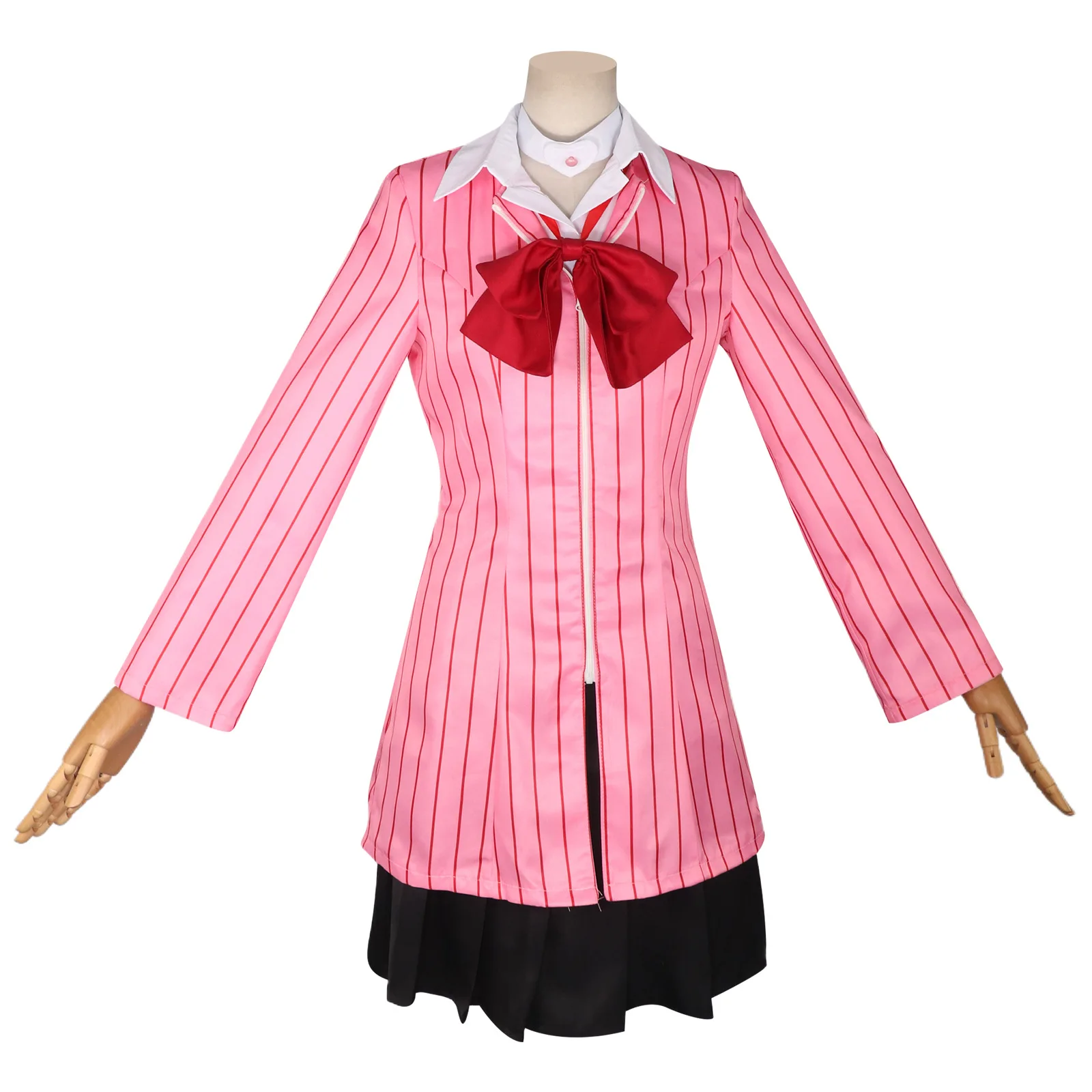 Фото Игра P3 Yukari Takeba Косплей Костюм Парик Розовая Рубашка Юбка Ожерелье Наряды Повседневная Одежда Хэллоуин Карнавал Униформа Для Ролевых Игр №2