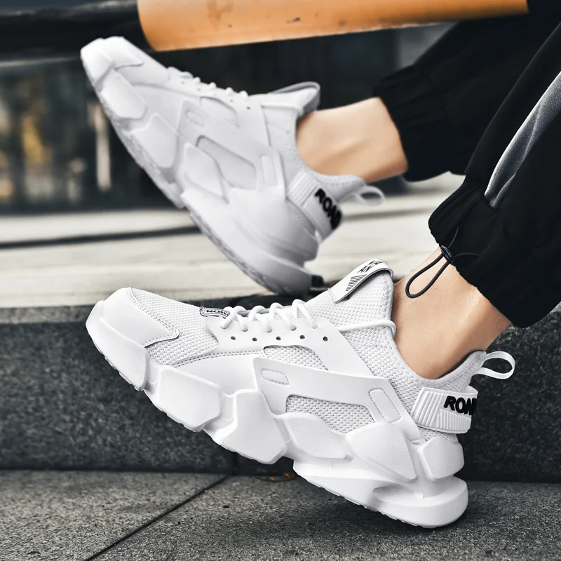 2022 Spring Platform Men's Sneakers Breathable Heighten Fashion Men Casual Shoes Big Size White Tennis Running Zapatillas Hombre