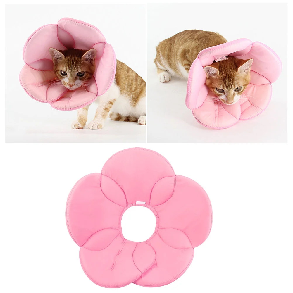 

Collar Cone Cat Dog Recovery Pet Flower Neck Comfy Adjustable E Puppies Woundelizabethan