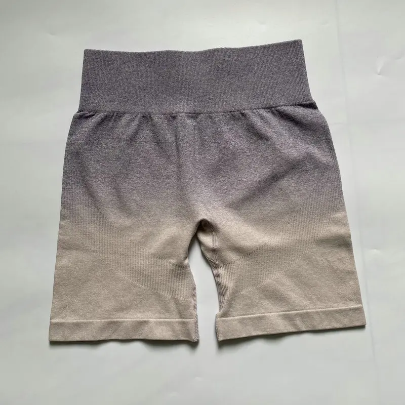 High Waist Ombre Shorts Women Sport Shorts Workout GYM Running Yoga Shorts Push Up Hip Super Stretchy Fitness Compression Shorts