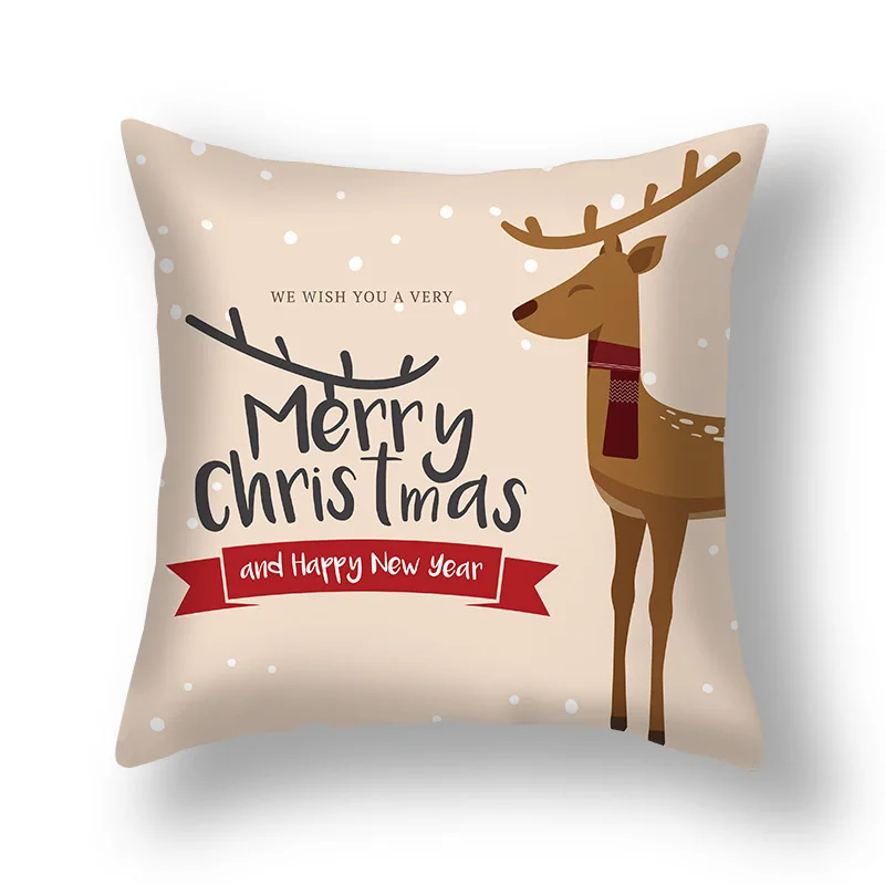 

Чехол для подушки с надписью "Merry Christmas", "Санта-Клаус", "Лось", "рождественское украшение для женского нового года 2023
