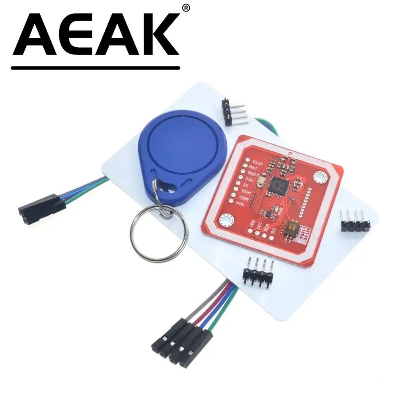 AEAK 1 комплект, PN532 NFC RFID беспроводной модуль V3, устройство чтения записей, режим IC S50, печатная плата, аттенна I2C IIC SPI HSU для Arduino