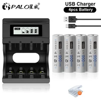 palo 14500 3 7v 1200mah 900mah aa 14500 lithium rechargeable battery aa li ion batteria with 14500 charger