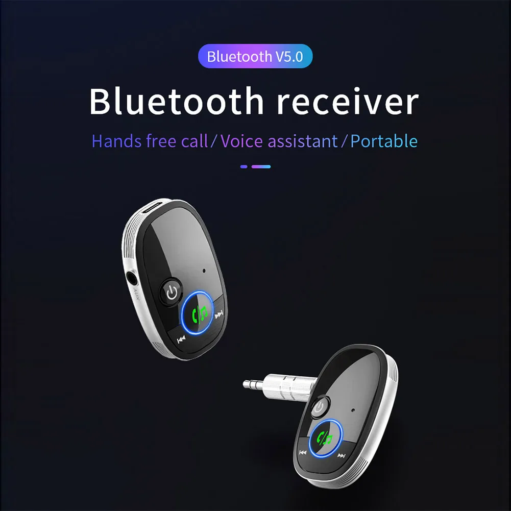 

Автомобильный беспроводной приемник Bluetooth 5,0, автомобильный адаптер 3,5 мм, AUX аудио стерео музыка A2DP подходит для аудиоприемников, автомобил...