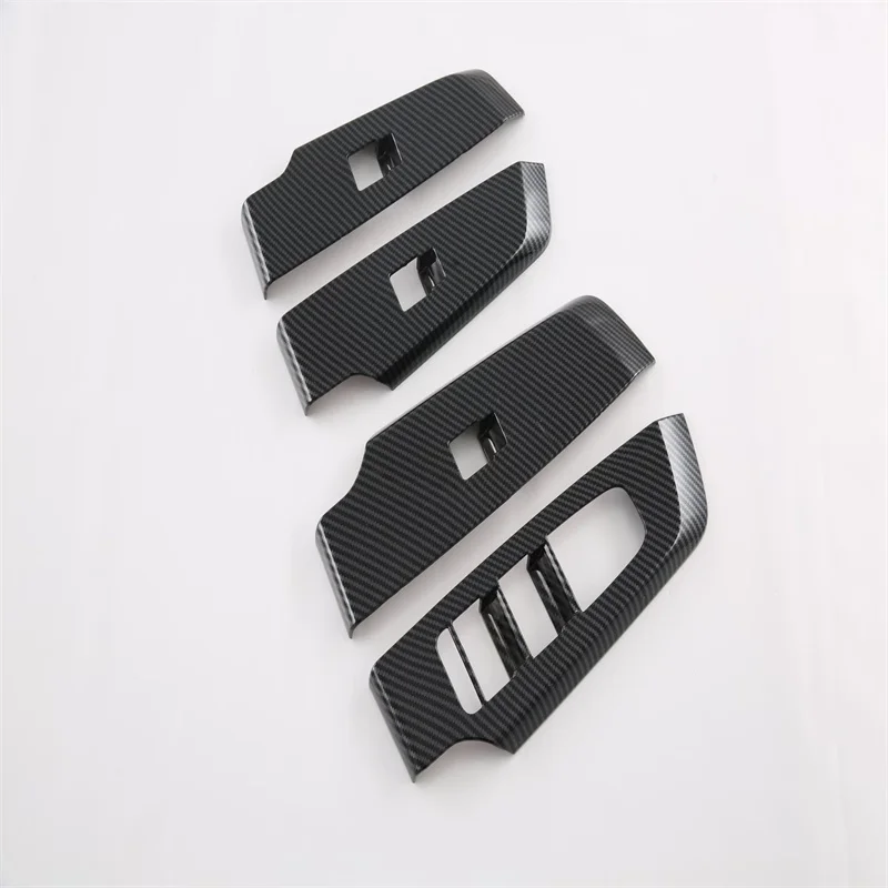 

For Mitsubishi Outlander 2022 Carbon Fiber Window Lift Switch Cover Panel Trim