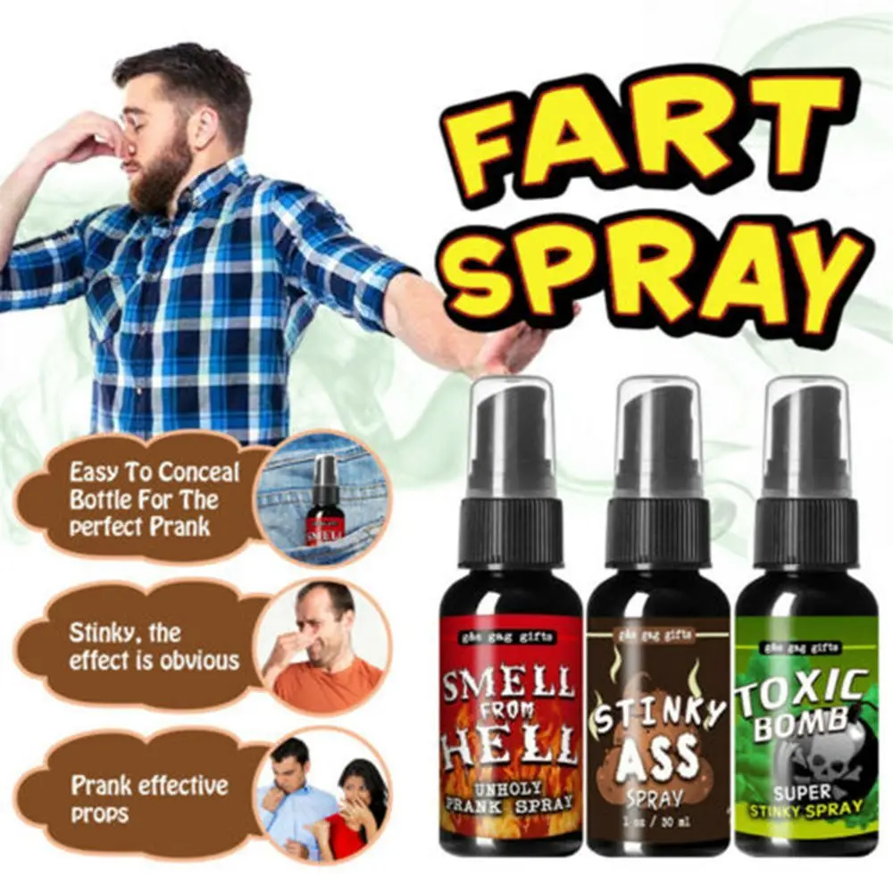 30ML Prank Novelties Toy Gag Joke Liquid Fart Spray Can Stink Bomb Stinky Gas Ass-Smelly | Party &amp Holiday DIY Decorations