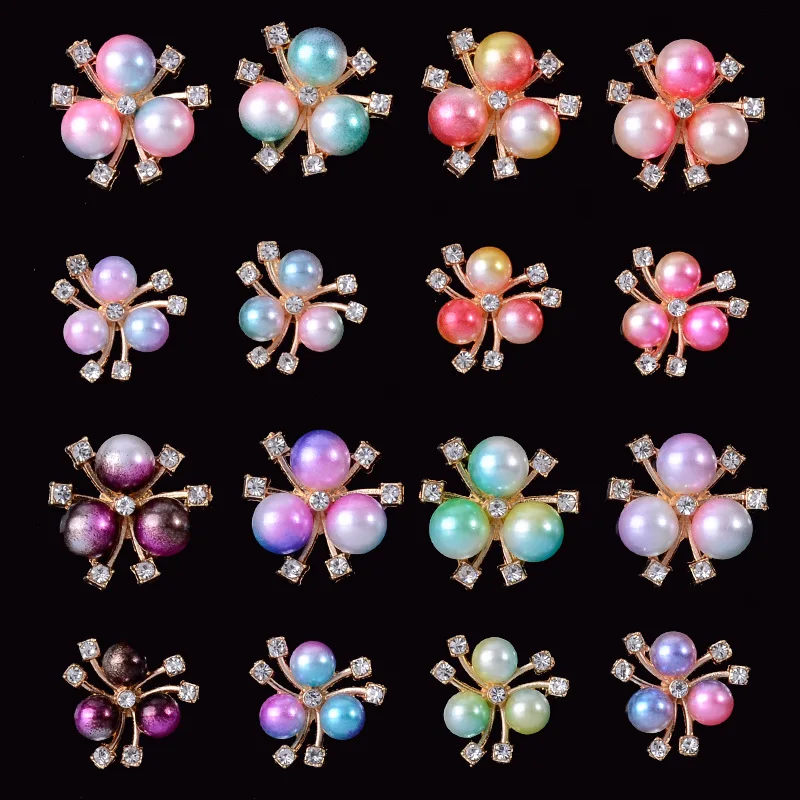 Alloy Rhinestone Pearl Accessories Girl Hair Wedding Invitation Card Decorative Dress Crafts Jewelry Accessories