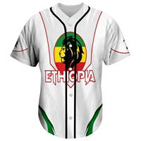 africa county ethiopia native reggae lion tattoo 3dprint summer harajuku casual funny baseball jersey shirts short sleeves x5