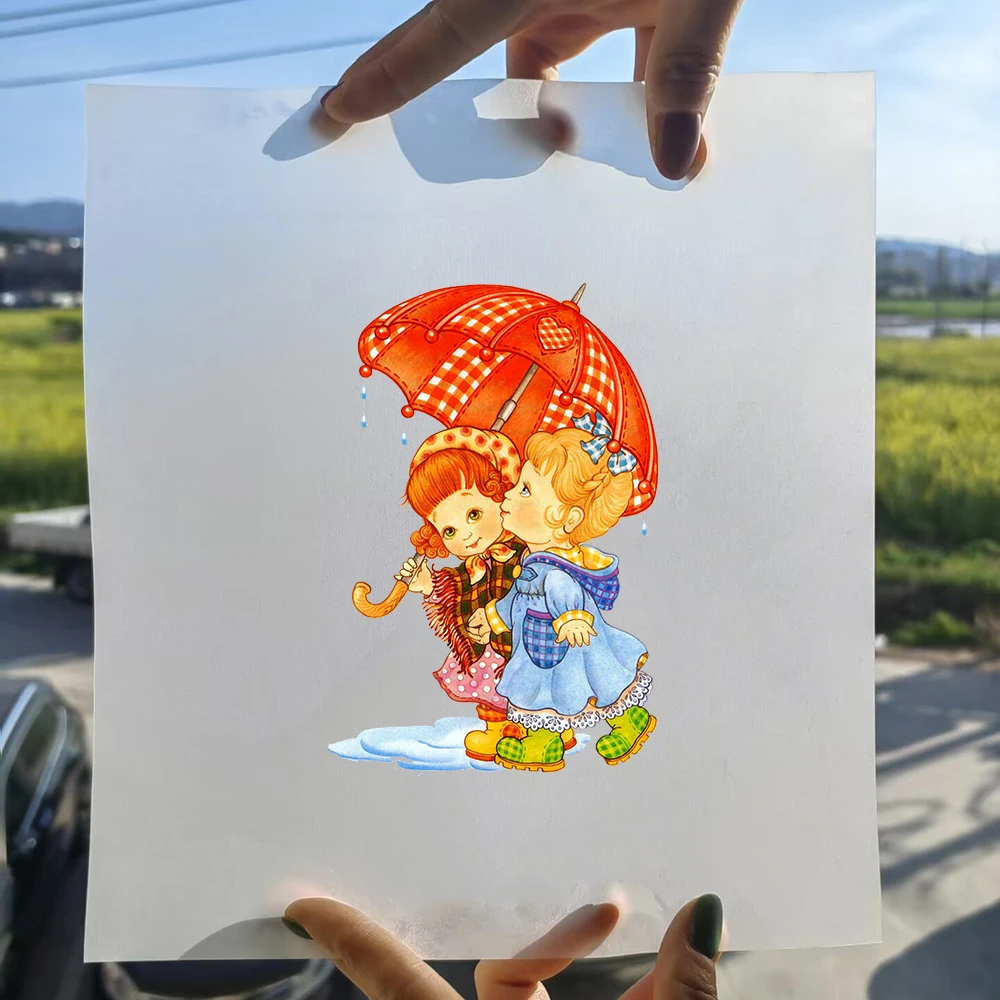 15 см Детские американские наклейки с термопереносом утюгом для девочек и