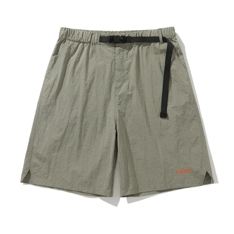 Summer Outdoor Functional Wind Three Prevention Fabric Mens Clothes Multi Pocket Loose Shirt Shorts Set Men's Wear