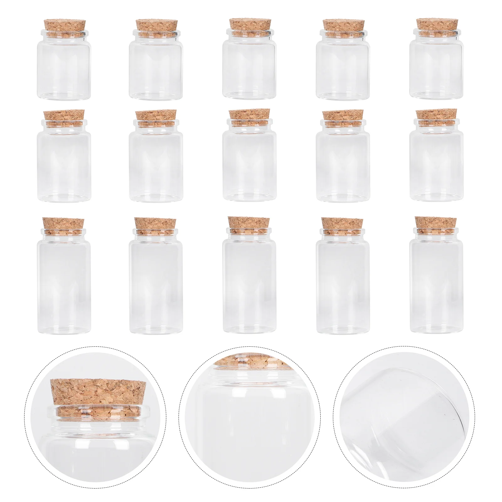 

Bottlecork Bottles Mini Drifting Transparentwishing Jar Wooden Design Stopper Corked Luck Clear Diy Decorative