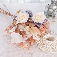 510pcs artificial flowers roses fake flowers silk flowers real touch with stems for wedding arrangements party home decorations