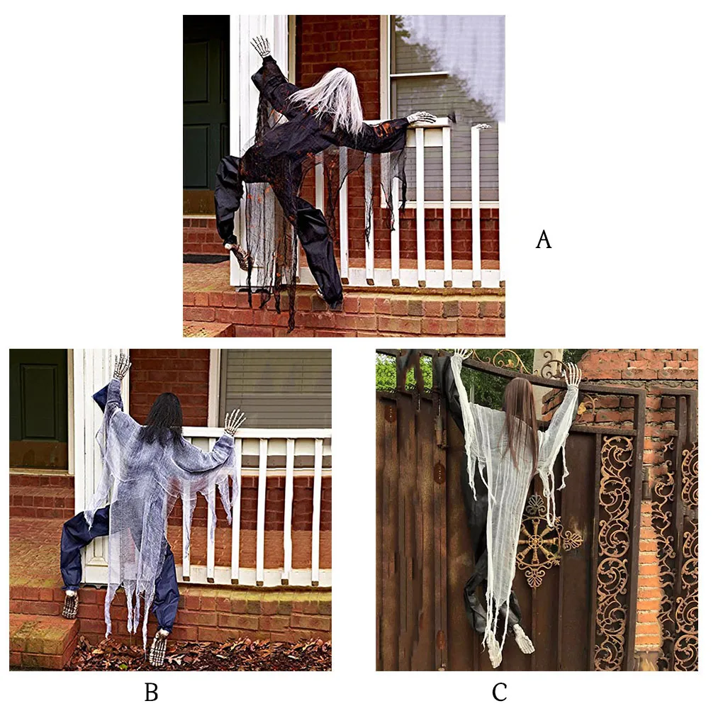 

Halloween Climbing Decor Human Sized Scary Crawling Wall Ornament for Home Backyard Patio Porch
