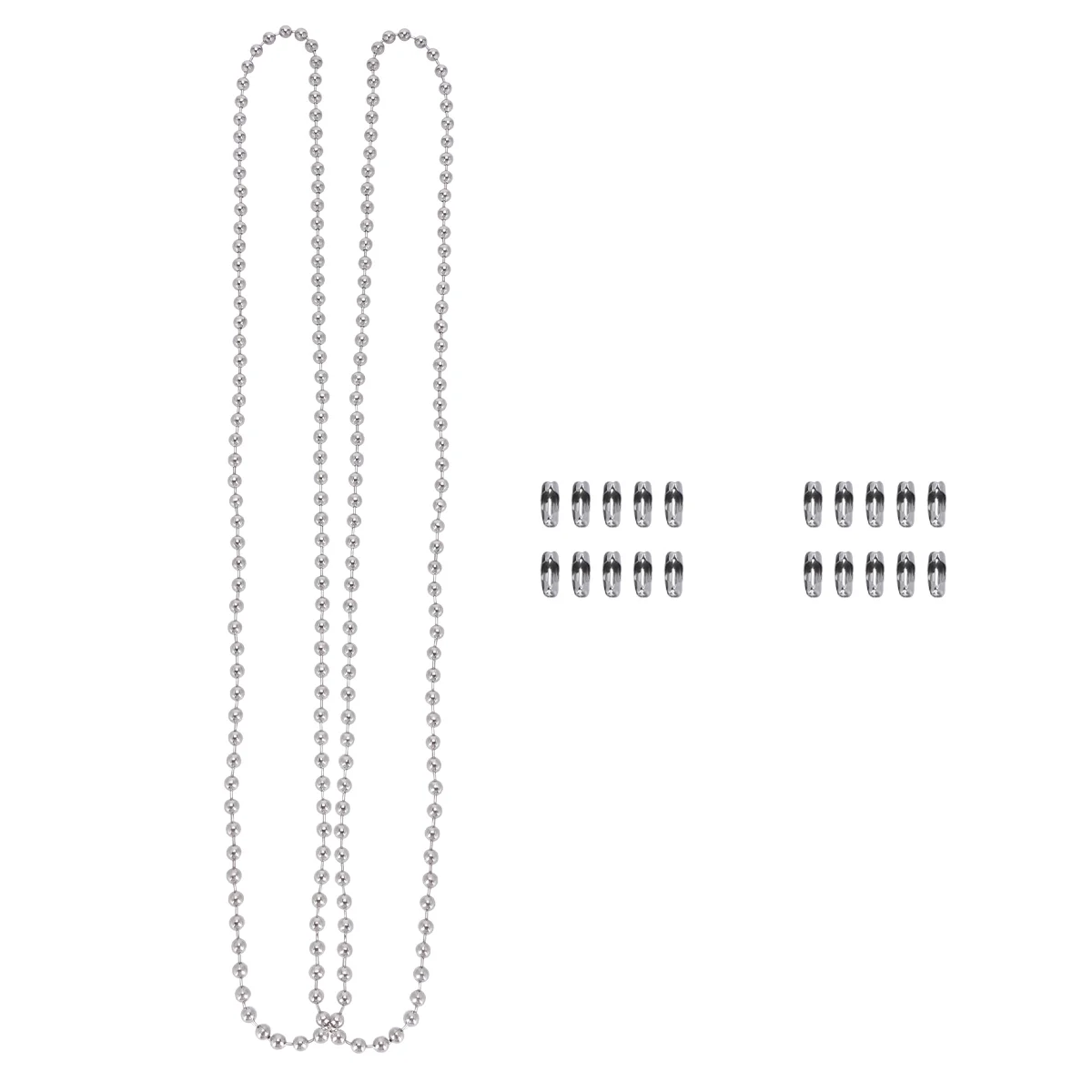 

Beaded Chain Extension With Matching Connectors Fan Chain Extension For Ceiling Fan Or Light ( Silver )