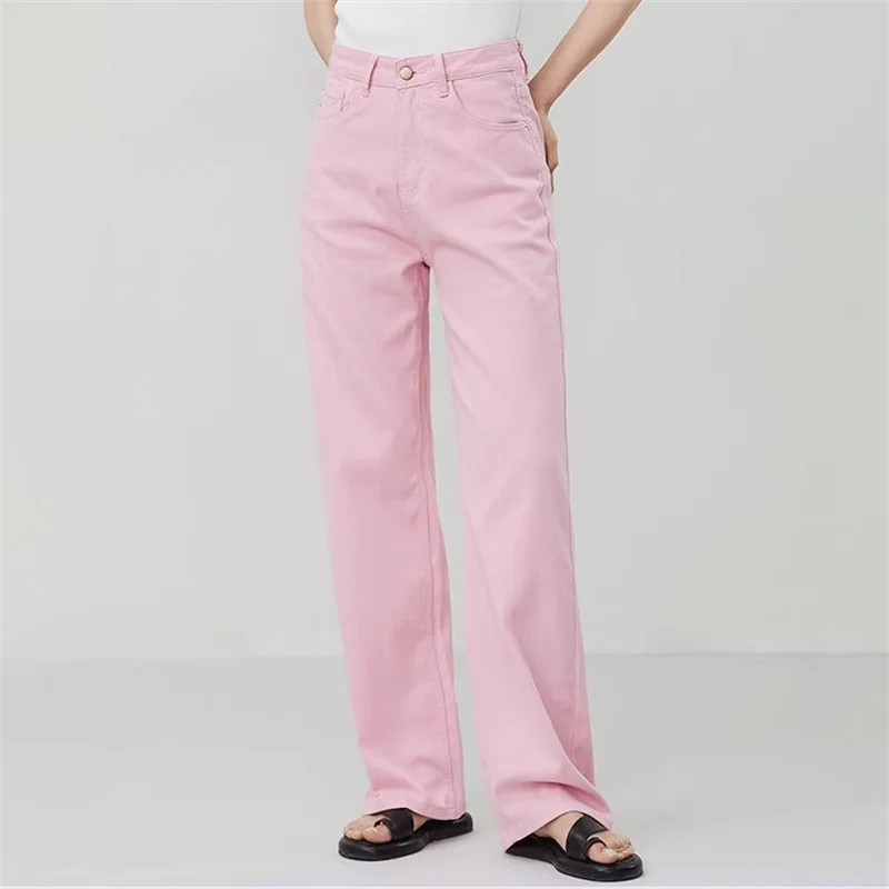 Women's Pants 2023 Summer New in Korean Fashion Low Rise Straight Leg Pants Casual Versatile Cotton Wide Leg Pants Trousers traf
