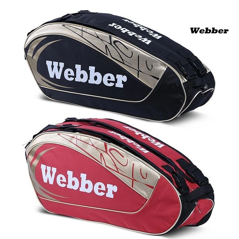 Original Rackets Badminton Bag With Shoes Compartment Tennis Bag Large Capacity Professional Competition Sports Bag Men Women