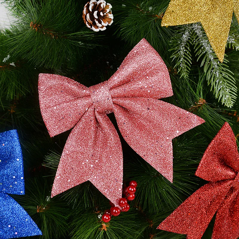 

Large Bows Christmas Tree Bowknot Ornaments Gift Present Party Xmas Decoration Christmas Holiday Indoor Outdoor Decorations