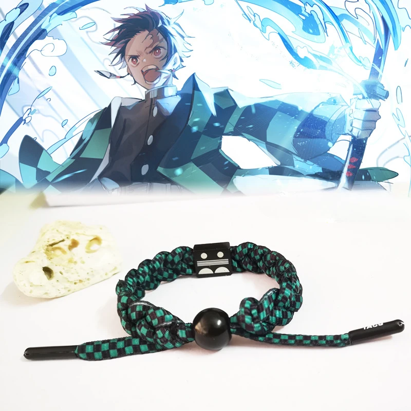 Браслеты из аниме Kamado Tanjirou Nezuko плетеные ювелирные украшения для пар косплея