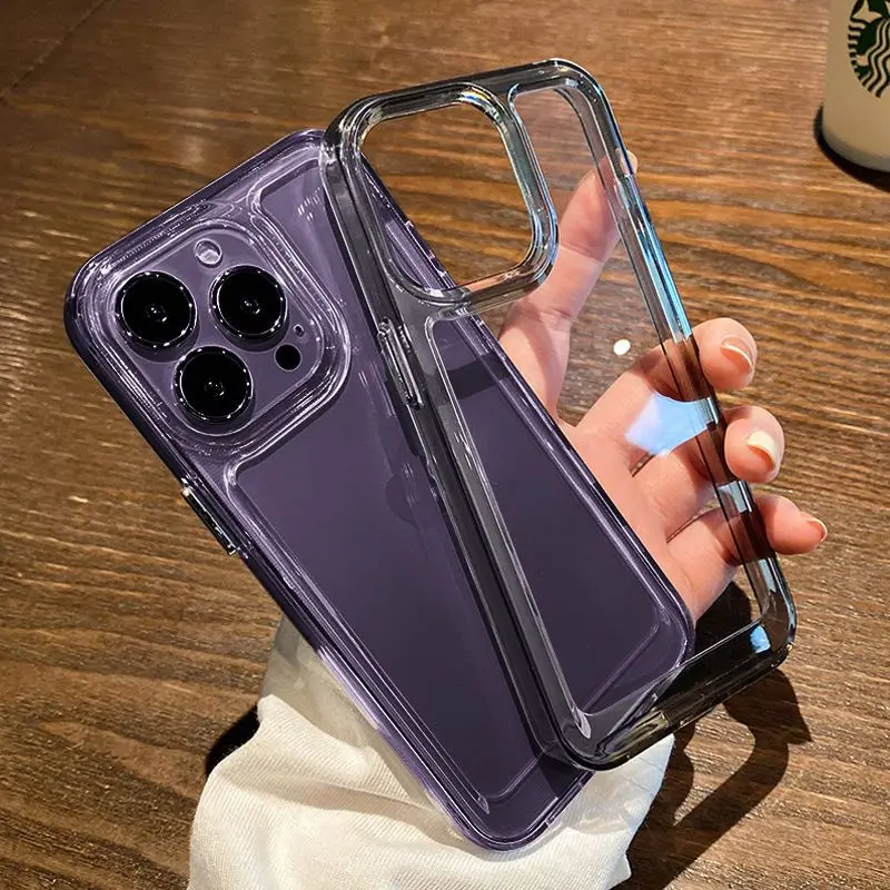 

Purple Apple 14promax Case Advanced IPhone 13 Case IPhone13 12pro Transparent Case Non-slip IPhone11 Phone Case Fall Prevention