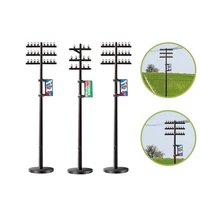 simulation telephone poles model miniature plastic diy material architecture dioramas for scale 187 1150 railway train layout