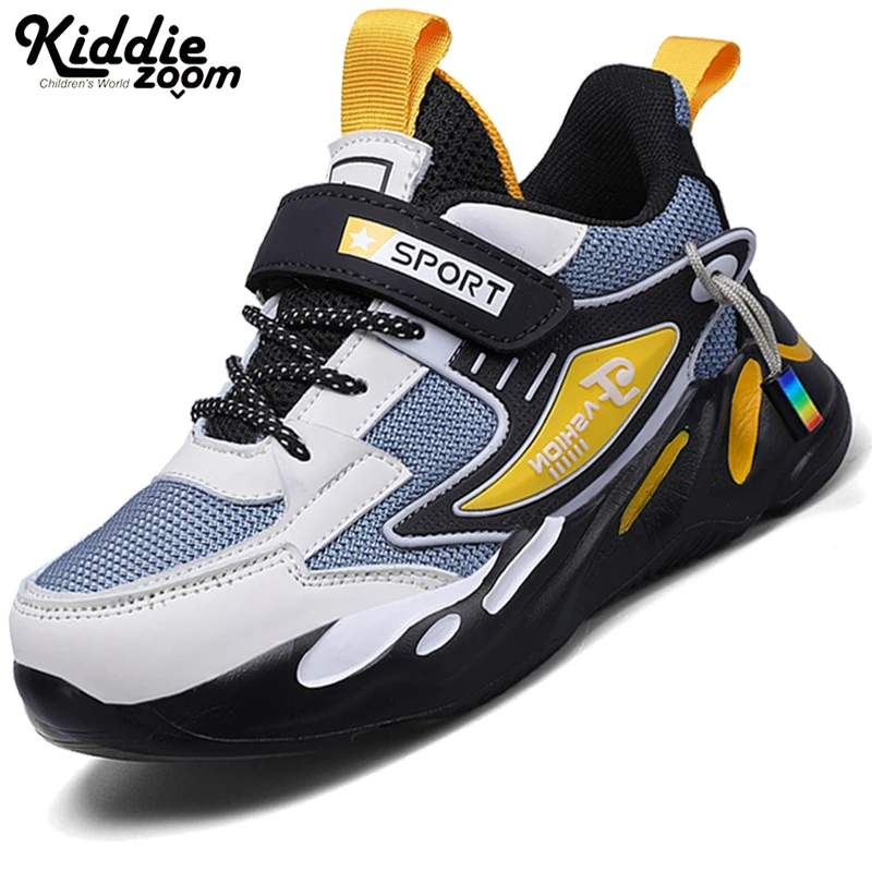

Kiddiezoom 2022 Осенняя детская сетчатая обувь, спортивные дышащие легкие кроссовки для мальчиков, модная детская обувь для тенниса на открытом воздухе