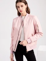 fashion long sleeve zipper bomber jackets women 2022 autumn winter new casual cotton thin coat street outwear