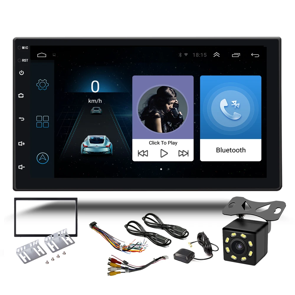 

7inch Android 2 Din Car Multimedia Player Radio GPS Navigation Universal Stereo With Camera for Nissan Peugeot Toyota Autoradio