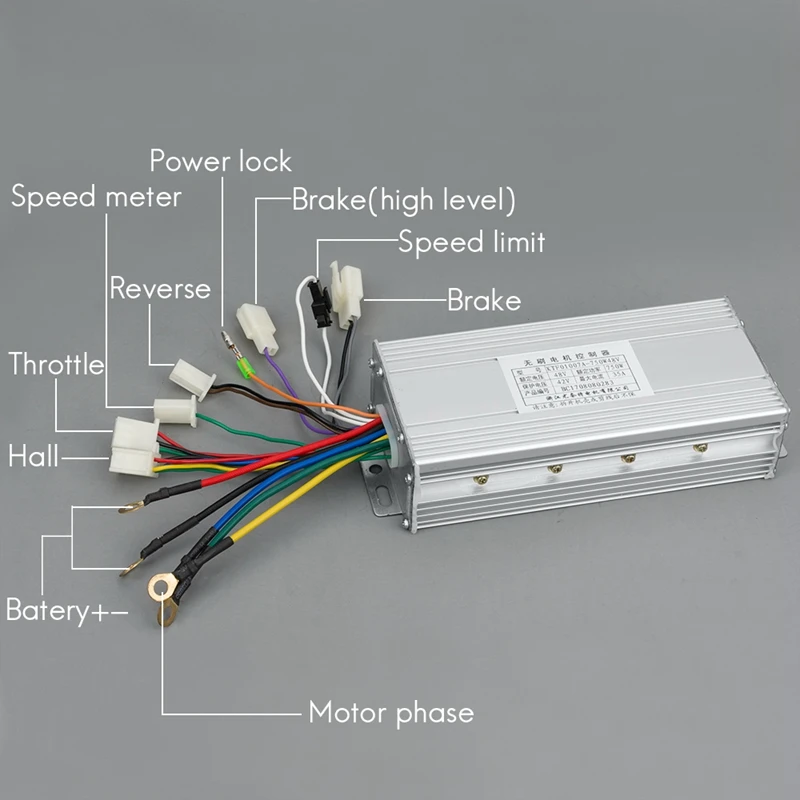 Электрический бесщеточный контроллер двигателя 48 В 60 в комплект для