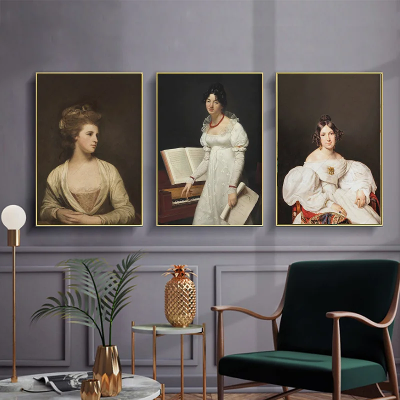 Женский портрет винтажная стена художественная галерея печать постер Женская викторианская живопись на холсте абстрактные картины для гостиной Декор Женский портрет винтажная стена художественная галерея печать постер Женская викторианская живопись на холсте абстрактные картины для гостиной Декор
